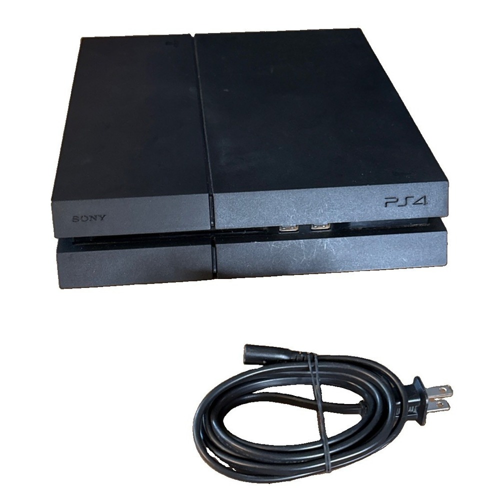 Sony PlayStation 4 PS4 CUH-1215A Console Black & Power Cord Tested Working